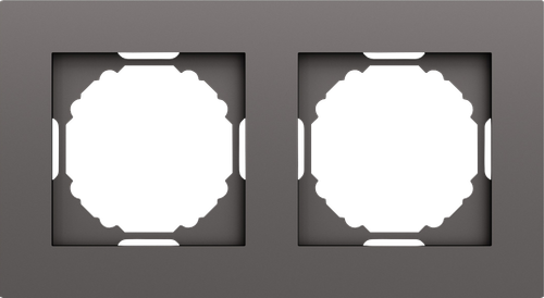 Рамка 2-я, матовый титан, серия A07