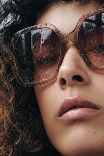 ZARA СОЛНЦЕЗАЩИТНЫЕ ОЧКИ В КВАДРАТНОЙ ОПРАВЕ, РОЗОВЫЙ