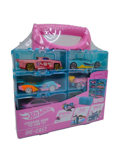 Набор гоночных машинок " Hot Wheel :Pink Series " в кейсе , 8 шт
