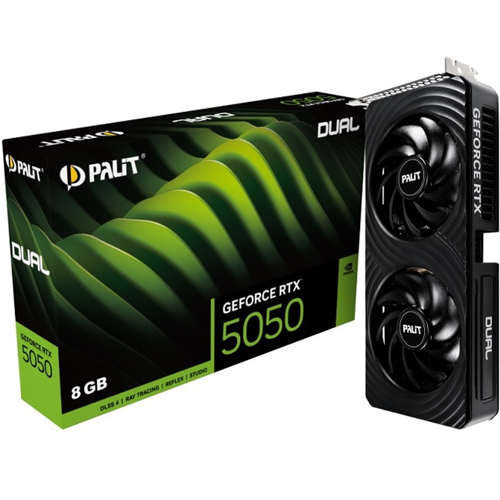 Видеокарта Palit GeForce RTX 5050 DUAL 8GB (NE65050019P1-GB2070D)