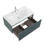 Тумба с раковиной подвесная BelBagno UNO-800-1C-SO-AO Голубой матовый, раковина белая BB-8099-80