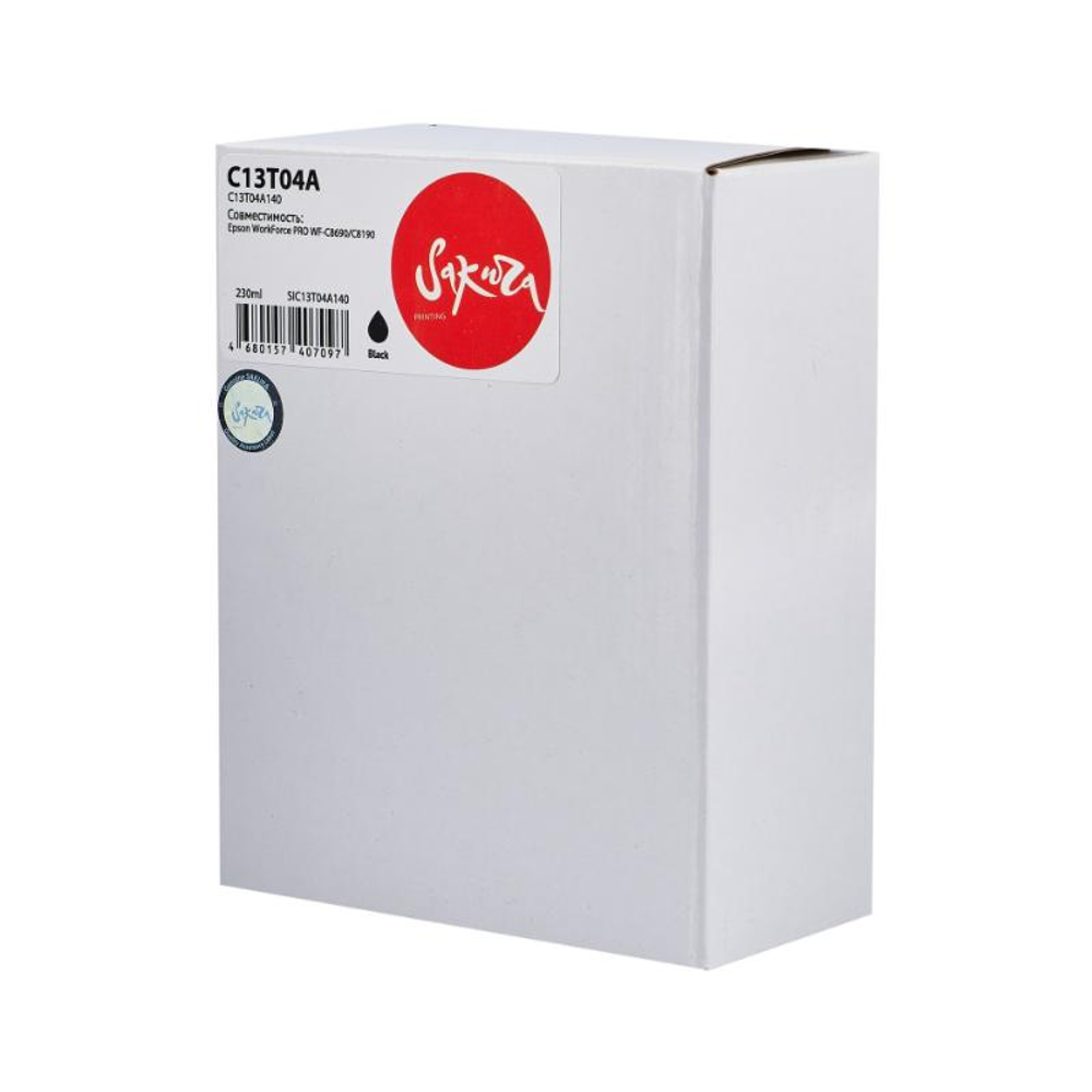 Картридж Sakura, аналог Epson C13T04A140 (C13T04A BK) для WorkForce PRO WF-C8690/C8190, черный, 230 мл., 11500 к.