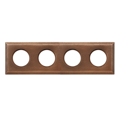 Рамка 4-х постовая для скрытого монтажа (дерево, Винтаж) BF4-640-18