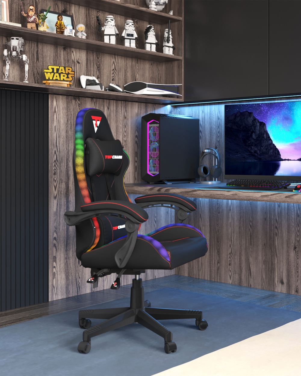 Кресло спортивное TopChairs Druid черный