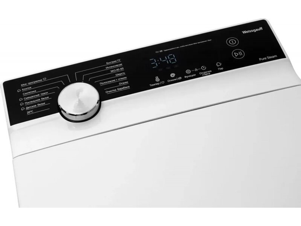 Стиральная машина с вертикальной загрузкой Premium Weissgauff WM 40970 TD Inverter Steam
