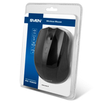 SVEN Беспроводная мышь RX-400W чёрная (3+1кл. 600/1000/1400DPI, блист)