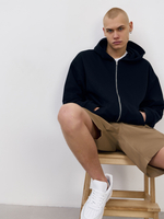 Худи зип с начесом (черный)