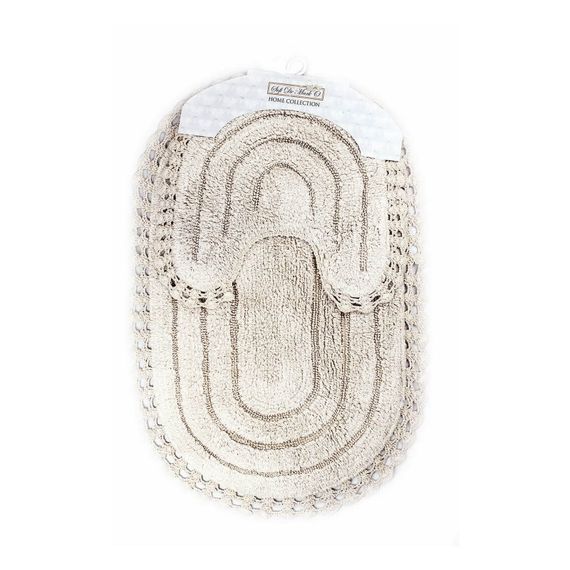 SELENA (беж) Набор ков. для ванной комнаты 60х100 и 50х50см