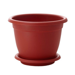 Горшок для цветов Борнео D 430 mm, 25,8л с подставкой №8 терракотовый