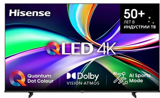 Hisense 75E7Q(QLED,UHD Smart,frameless) Телевизор QLED
