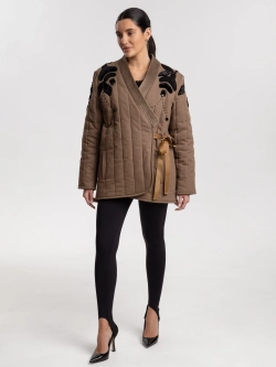 Телогрейка black FLOWERS, хаки