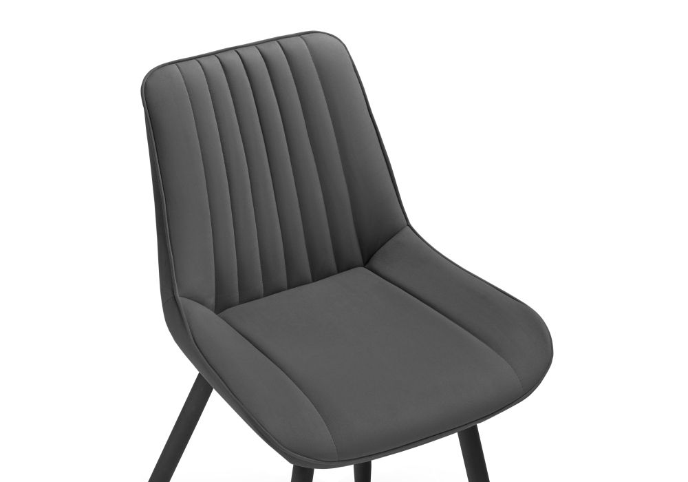 Стул на металлокаркасе Седа К крутящийся темно-серый / черный