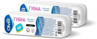 Губка прямоугольная для гладкой кожи Арт. 9014/01 (черная)