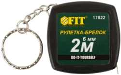 FIT Рулетка брелок 2 м x 6 мм строительная измерительная стальная лента