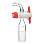 Керн 24/29 с изогнутым отводом 10 мм, 90°, с краном PTFE