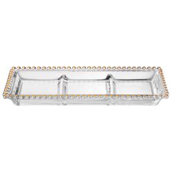 БЛЮДО СЕРВИРОВОЧНОЕ "GOLDEN CHARM", 3 СЕКЦИИ, 30*13 СМ