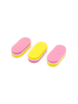 Баф-мини овал 100/180гр розово-оранжевый (уп.50шт)