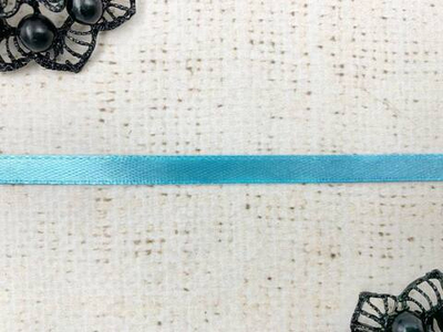 Лента атласная, ш. 0,6 см, голубой