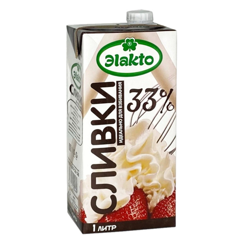 Сливки для взбивания 33% ЭLAKTO 1 л