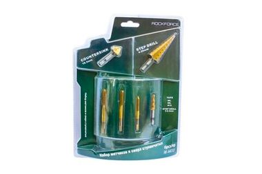 Набор метчиков и сверл ступенчатых 6пр.(М6х1.0,М8х1.25,М10х1.5, сверла 5-8.5, 4-20мм, зенкер 16.5мм) RockForce##Rock FORCE RF-44731