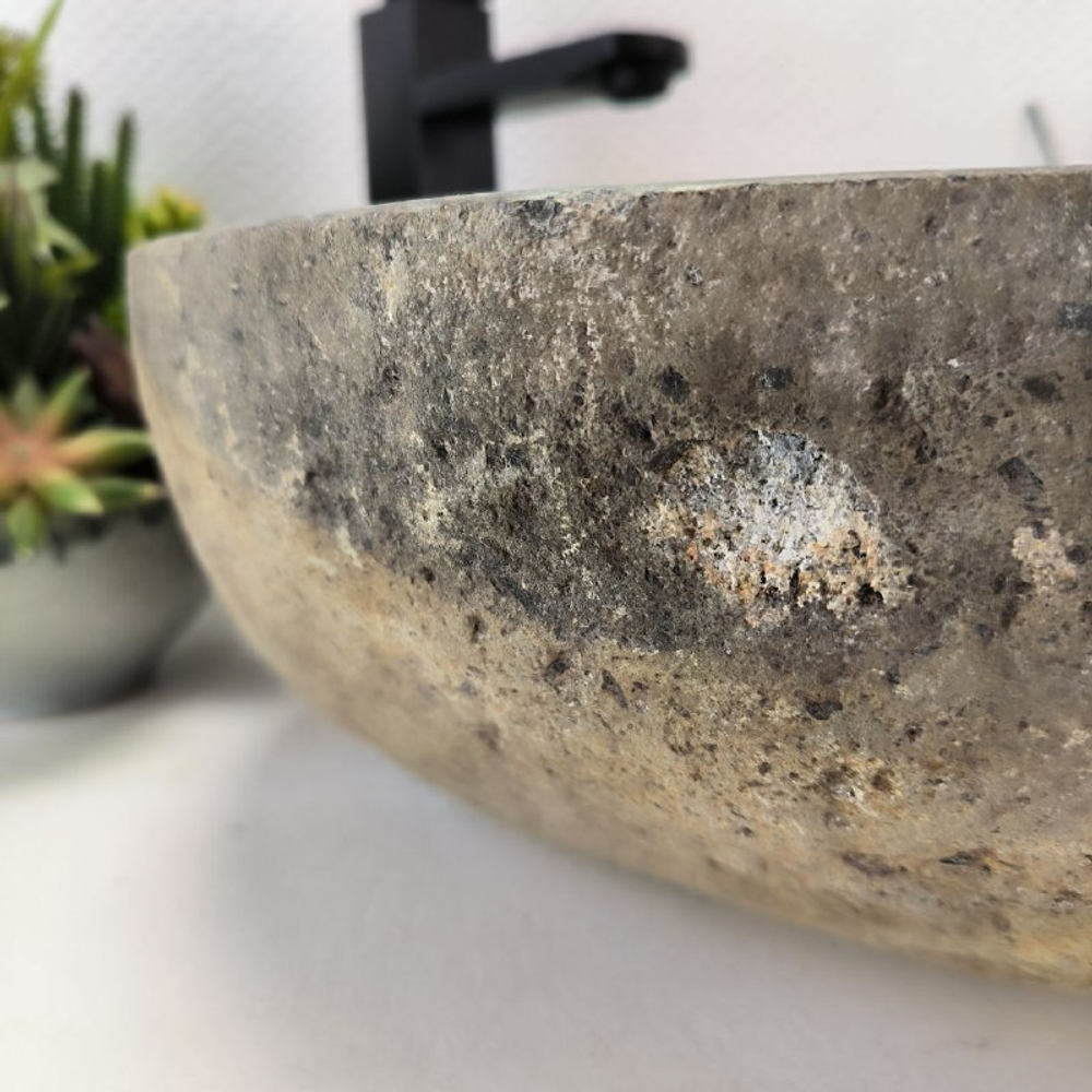 Раковина из речного камня RS-63582 (42*41*15) 0122
