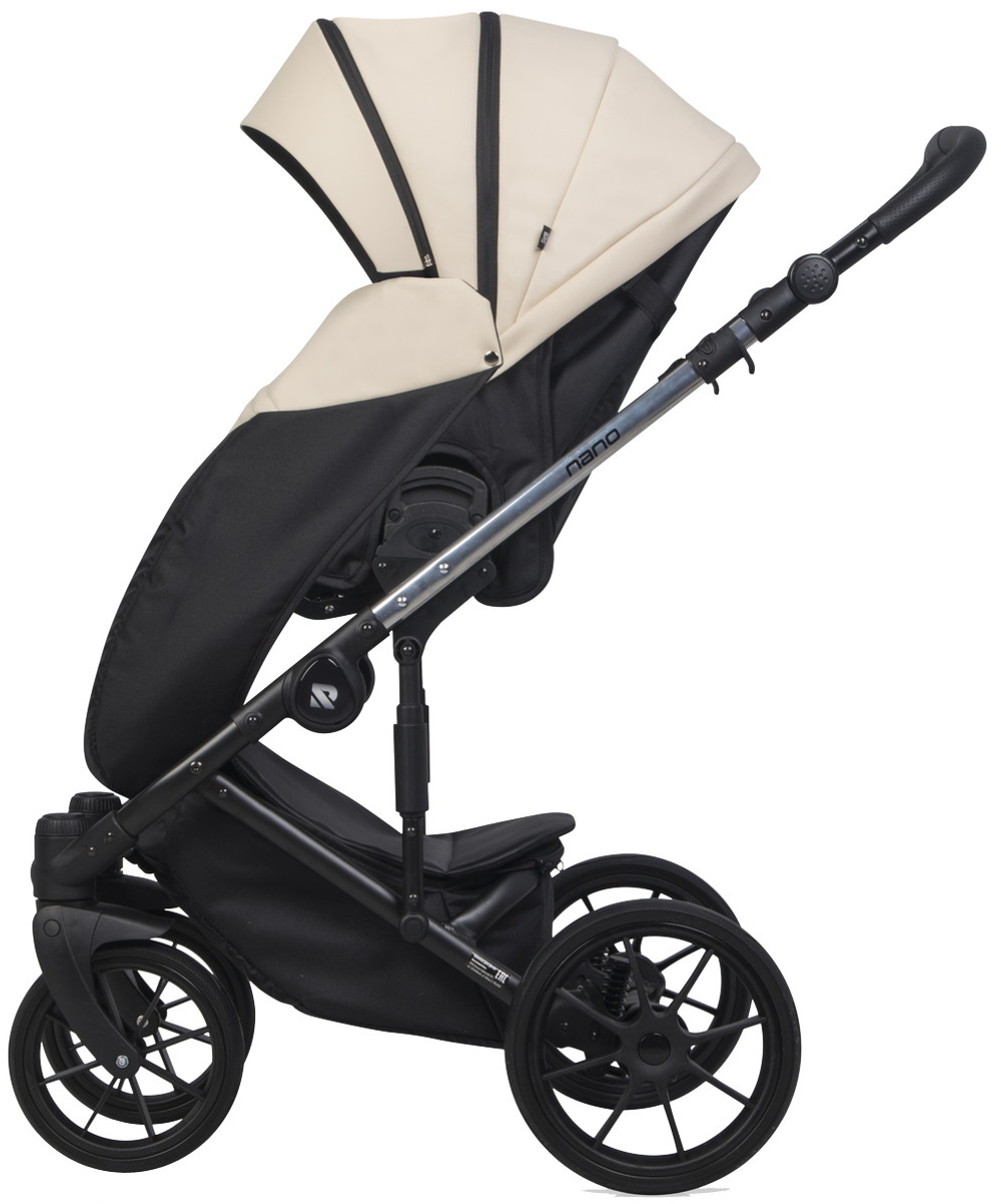 Детская коляска Riko Nano Thermo Ecco 3 в 1 с автокреслом Rant Cruise Black 03 Ivory beige (бежевый)