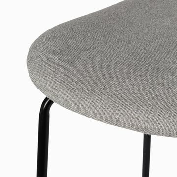 Барный стул Pedigree металлический сиденье серая ткань