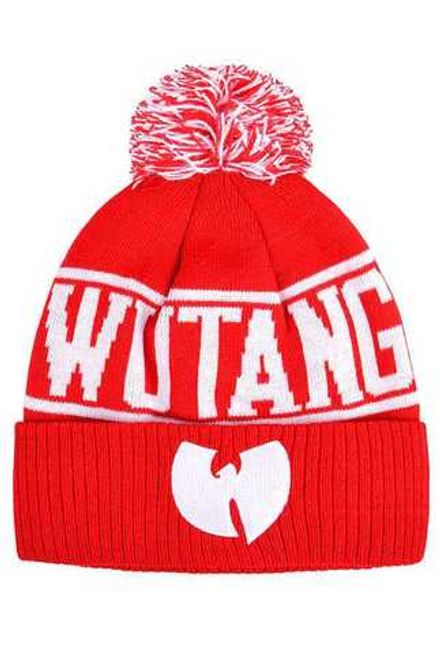Шапка Wutang Brand Limited с помпоном красная