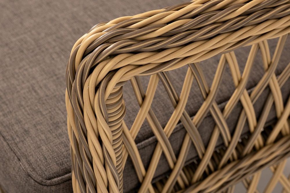 "Катания" обеденная группа плетеная на 6 персон, цвет соломенный