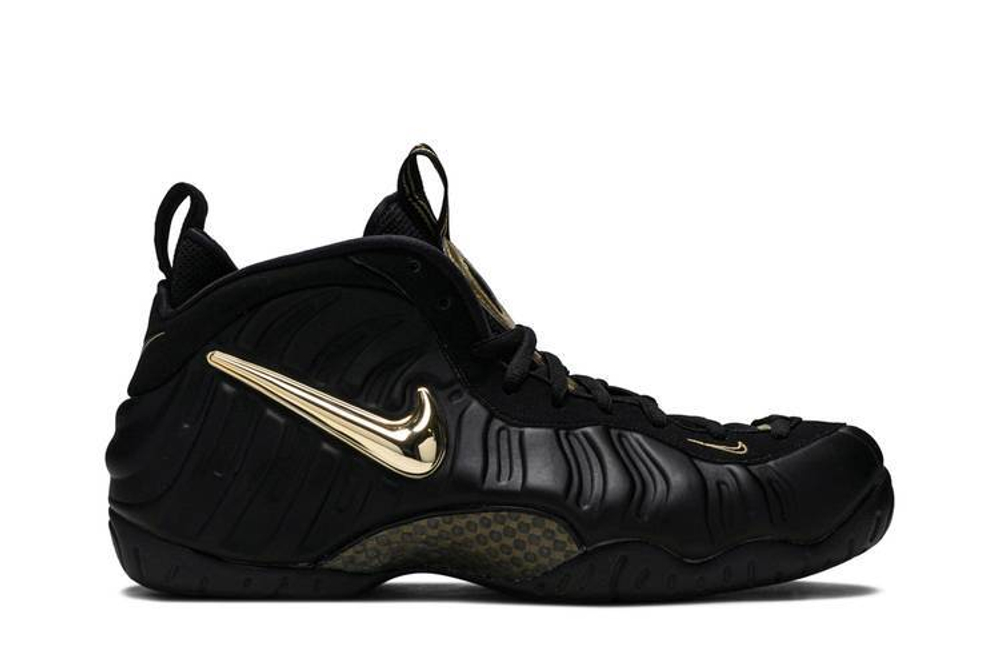 Кроссовки Nike Foamposite Pro Black Metallic Gold (Женская размерная сетка)