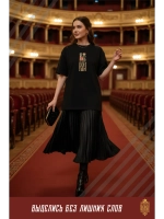 Футболка с вышивкой черная Семицветик