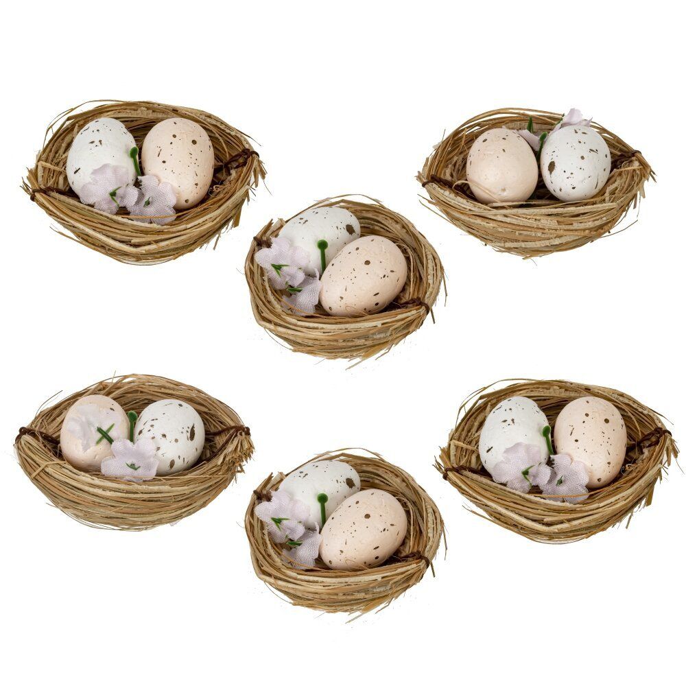 GAEM Набор из 6-ти изделий декоративных "Гнездо пасхальное" (6*3), L16,5 W11,5 H3 см