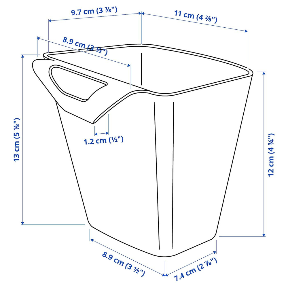 IKEA SUNNERSTA  (ИКЕА СУННЕРСТА)  -  Контейнер, бледно-зеленый, 12x11 см
