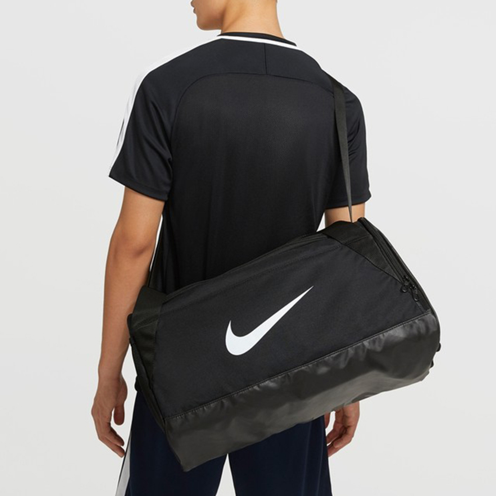 Nike Polyester Gym Bag Camping Bag One Shoulder Crossbody Handheld Travel Bag Unisex Black