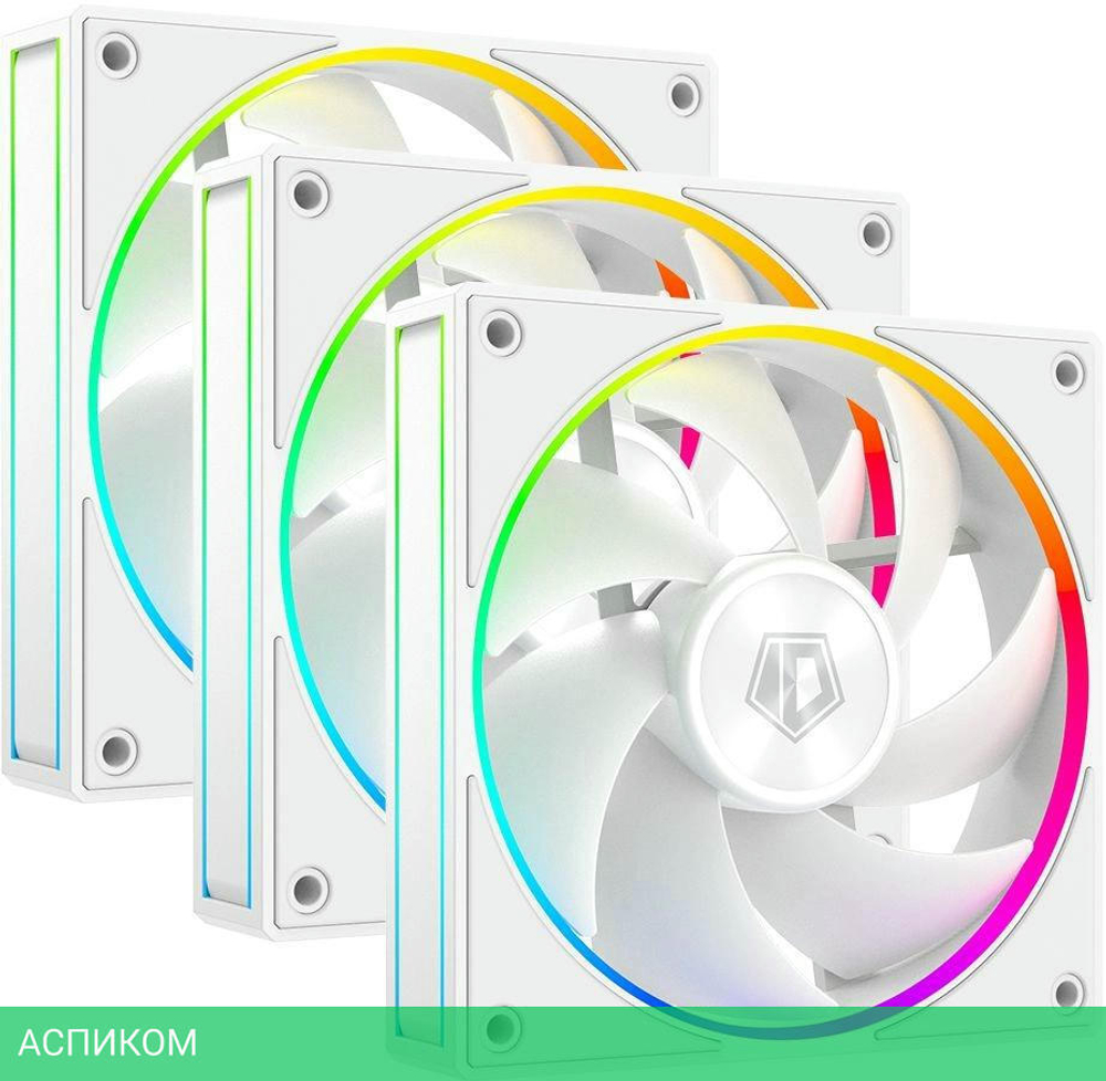 Набор кулеров для корпуса ID-Cooling AF-127-ARGB-W Trio White