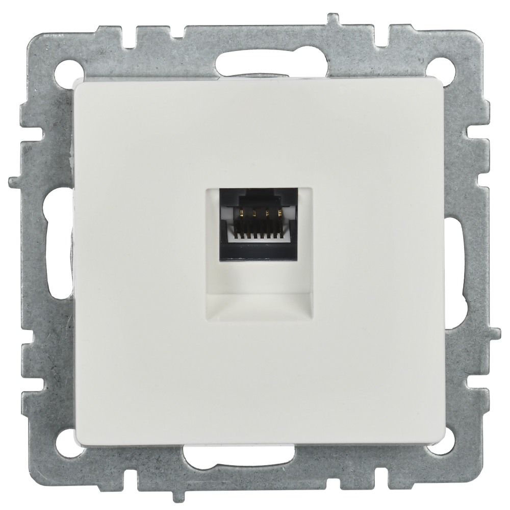 BRITE Розетка компьютерная RJ45 кат.5E РК10-БрБ белый IEK