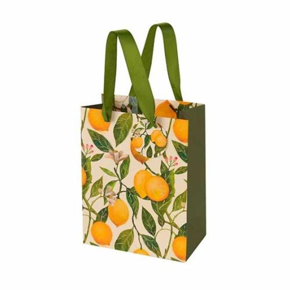 Пакет подарочный M, 18x23x10см. "Flora. Лимоны" (BrunoVisconti)