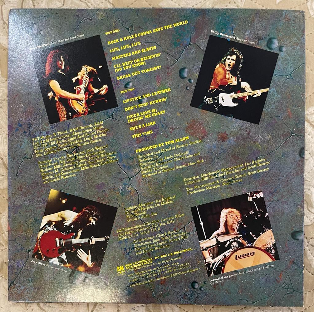 Y & T- In Rock We Trust (Япония 1984г.)