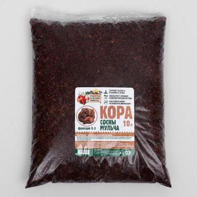 Мульча сосновой коры «Рецепты Дедушки Никиты» (10 литров) (Цвет: не задано)