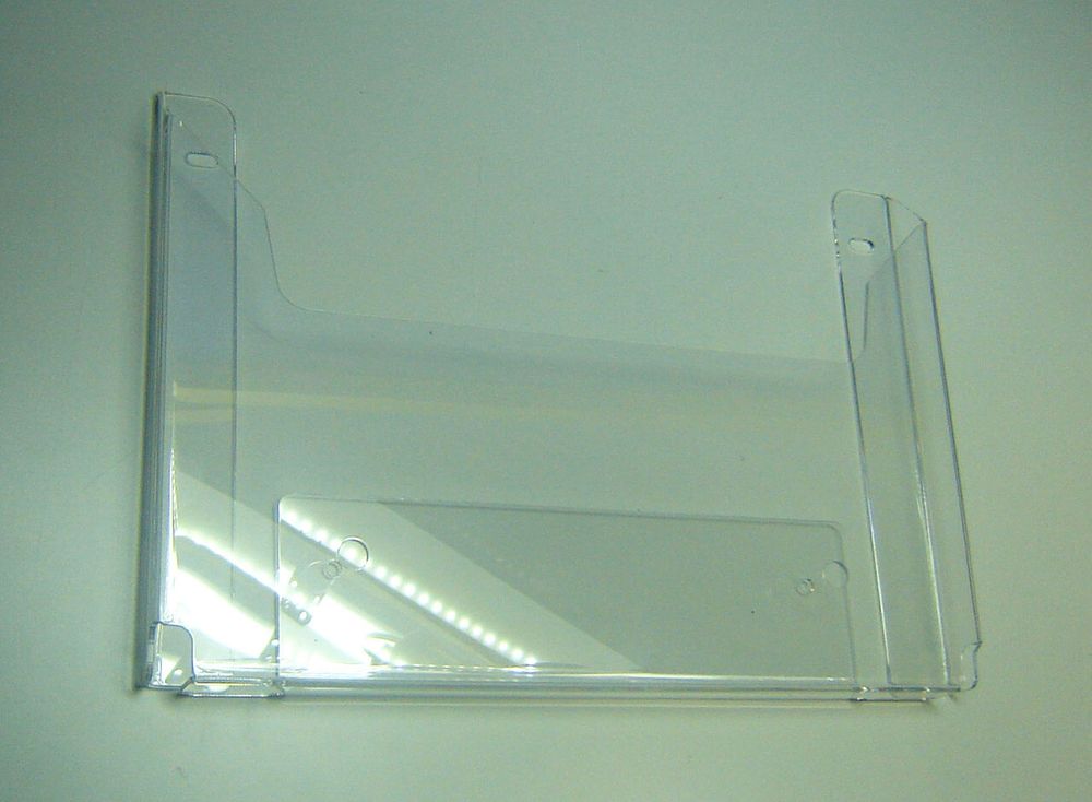 Карман буклетница А4 горизонтальная настенная акриловая