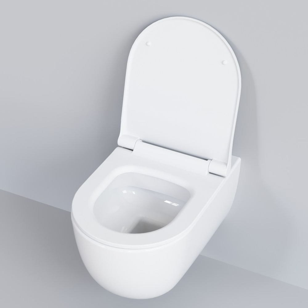 Унитаз Abner 103T20001R (545*360*330) БЕЛЫЙ подвесной БЕЗОБОДКОВЫЙ, 1 место