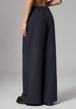 Брюки палаццо синие