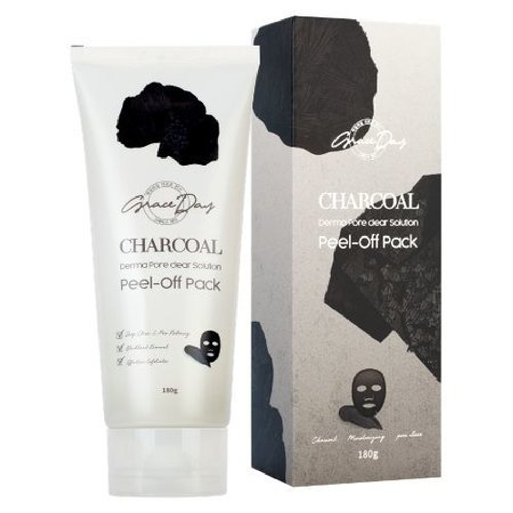 Очищающая маска-пленка с углем Grace Day Charcoal Derma Pore Clear Solution Peel-Off Pack 180г
