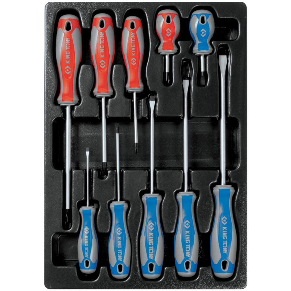 KING TONY (932-000MR) Набор инструментов в красной тележке, 173 предмета