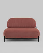 Диван Стоун велюр рельефный коралловый