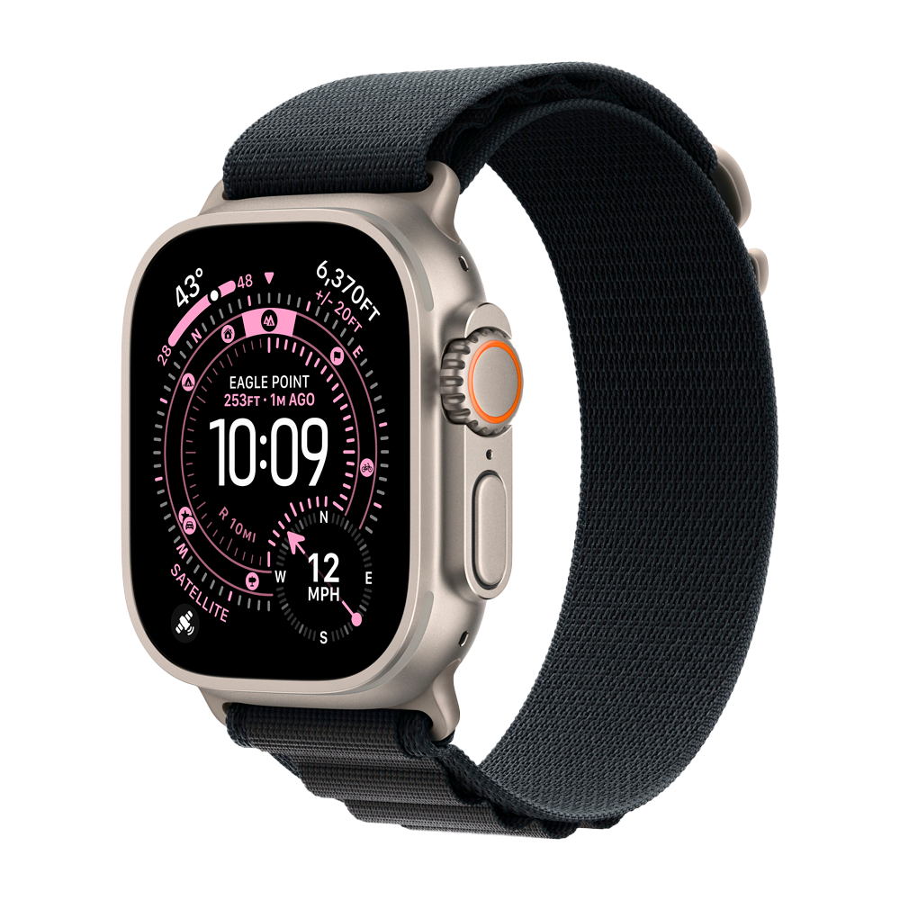Умные часы Apple Watch Ultra 3 (2025) GPS + Cellular, 49mm, Natural Titanium Case with Black Alpine Loop, L