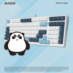 Игровая клавиатура A4Tech Fstyler FS300 механическая бело-синяя RGB USB