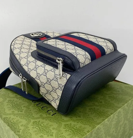 Рюкзак Gucci Ophidia темно-синий/бежевый