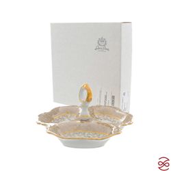 Менажница Queen's Crown Aristokrat Лист Бежевый 19 см