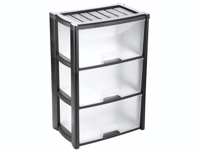 Комод 3-х секционный "Колорит" (черный)